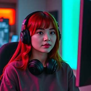 Mia Chen, Senior Artist - Stylized portrait of game artist